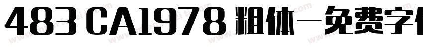483 CA1978 粗体字体转换